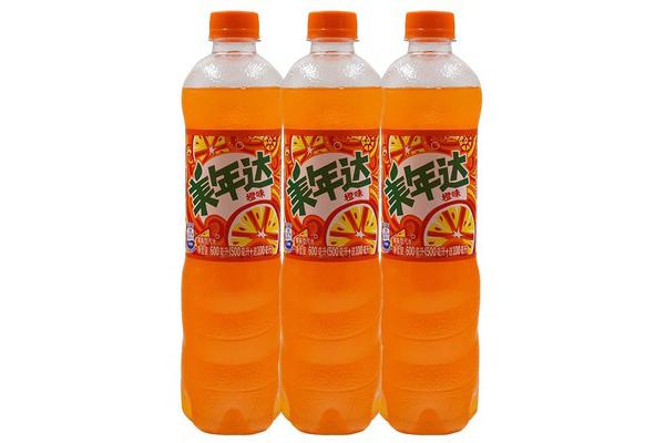 美年达橙味500ml