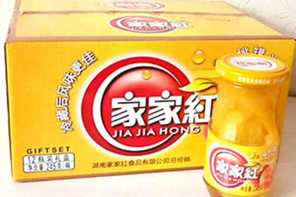 家家红黄桃罐头245克