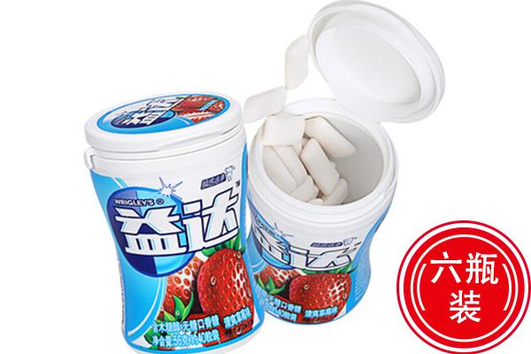 益达清爽草莓味瓶装56g