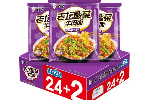 白象老坛酸菜牛肉面102g袋装