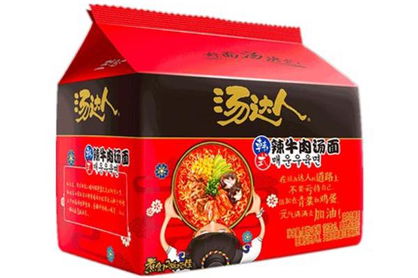 统一汤达人韩式辣牛肉90g五连包