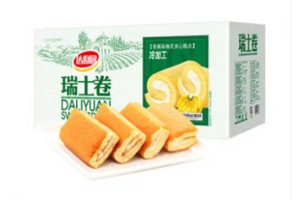 达利园*瑞士卷1千克（香蕉味）礼盒