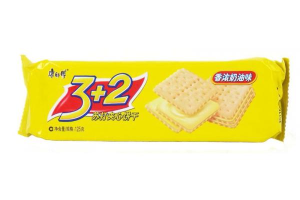 康师傅3+2饼干125g*（香浓奶油味）