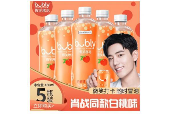 百事微笑趣泡白桃味450ml