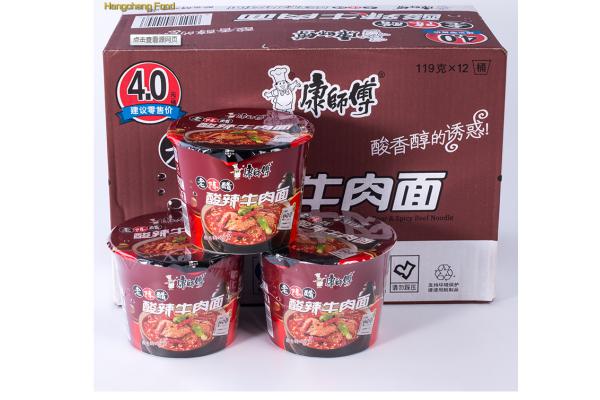 康师傅酸辣牛肉桶122g