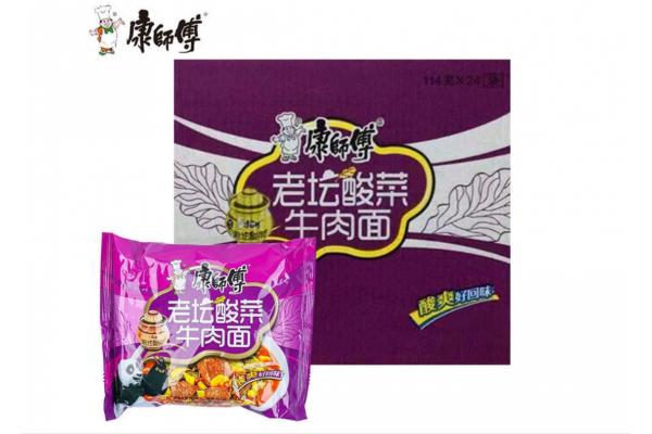 康师傅老坛酸菜牛肉袋面117克