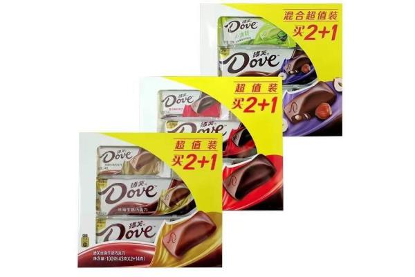 德芙丝滑牛奶巧克力43克（超值装2送1）