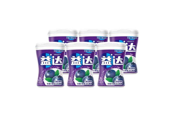 益达沁香蓝莓味瓶装56g