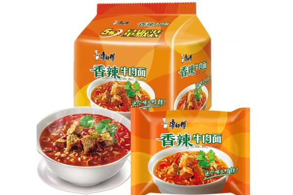 康师傅香辣牛肉面五连包105克*5*6包