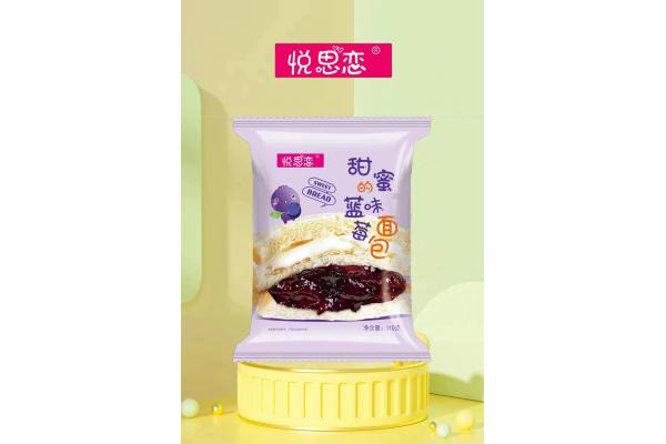 悦思恋*甜蜜的蓝莓味面包110g
